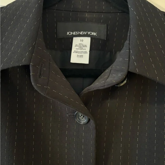 Jones New York Black Blazer Classic Tailored Fit - Picture 2 of 4